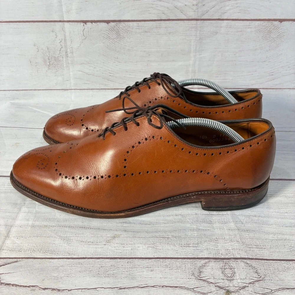 Allen Edmonds McAllister Wingtip‎ Oxford Mens 10.5D Brown Brogue 6205
